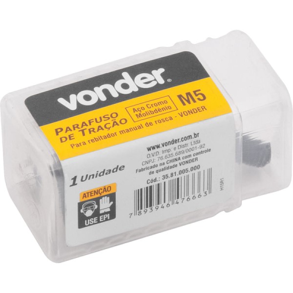 Encontraproduto.com.br - Parafuso de tração p/ rebitador manual de rosca m5 Vonder