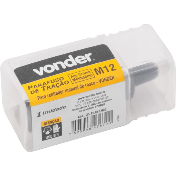 Encontraproduto.com.br - Parafuso de tração p/ rebitador manual de rosca m12 Vonder