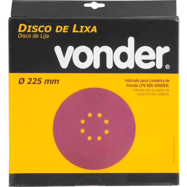 Encontraproduto.com.br - Disco de Lixa Grão 240 Vonder LPV600 Pacote com 10 Unidades