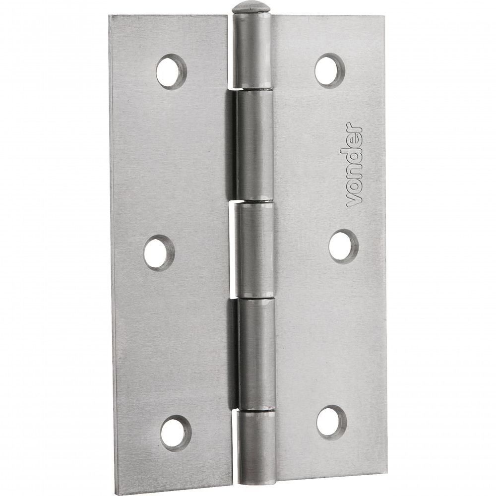 Encontraproduto.com.br - Dobradiça Porta 1.1/2 Em Ferro Polido Com 24 Peças Vonder