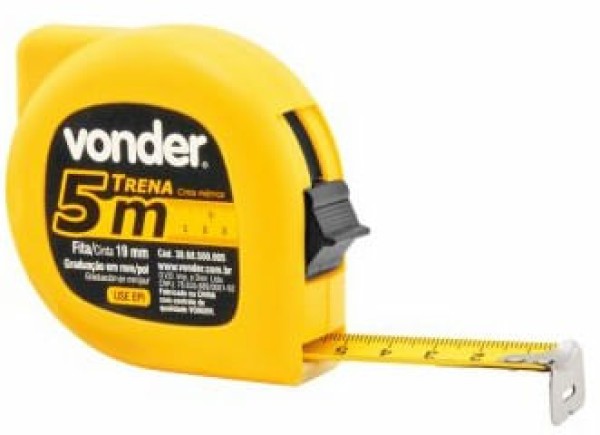 Trena Aço 5MX19MM - Vonder - 3868500005 - Unitário