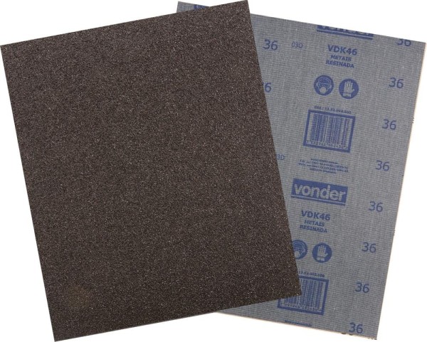 Encontraproduto.com.br - Lixa folha ferro g50 225x275mm vdk-46 com 50 peças - Vonder
