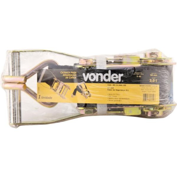 Encontraproduto.com.br - Catraca Para Amarração De Carga 4000Kg X 50mm 0,5m CT400 Vonder