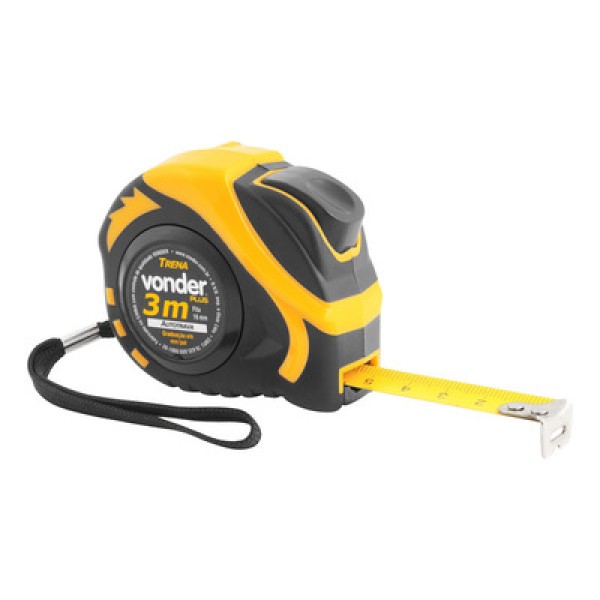 Trena Curta De Aço Autotrava 3m x 16mm Vonder Plus