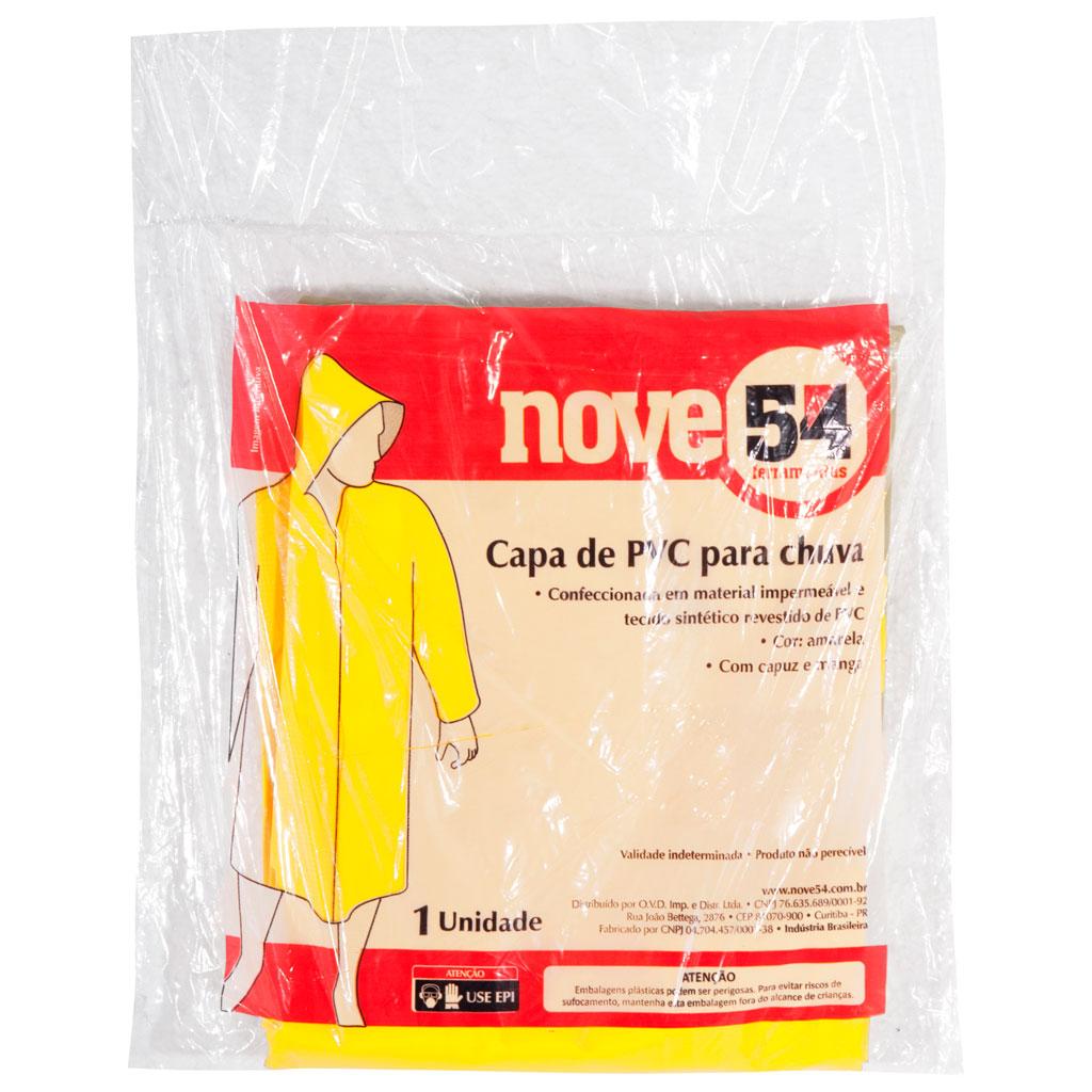 Encontraproduto.com.br - Capa Para Chuva de Pvc com Forro GG Amarela - Nove54