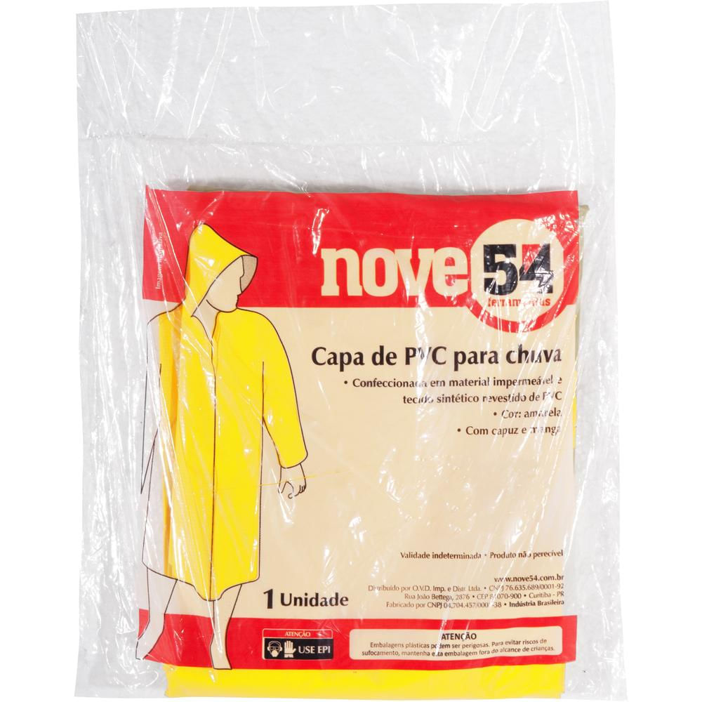 Encontraproduto.com.br - Capa Para Chuva de Pvc com Forro GG Amarela - Nove54