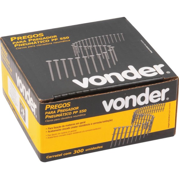 Encontraproduto.com.br - Prego Ardox 45mm Carretel 300 pçs p Pregador Pp550 Vonder