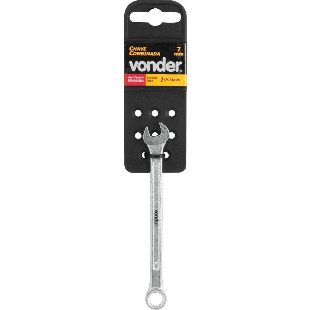 Encontraproduto.com.br - Chave combinada 07mm cromo vanádio fosco cartela - Vonder