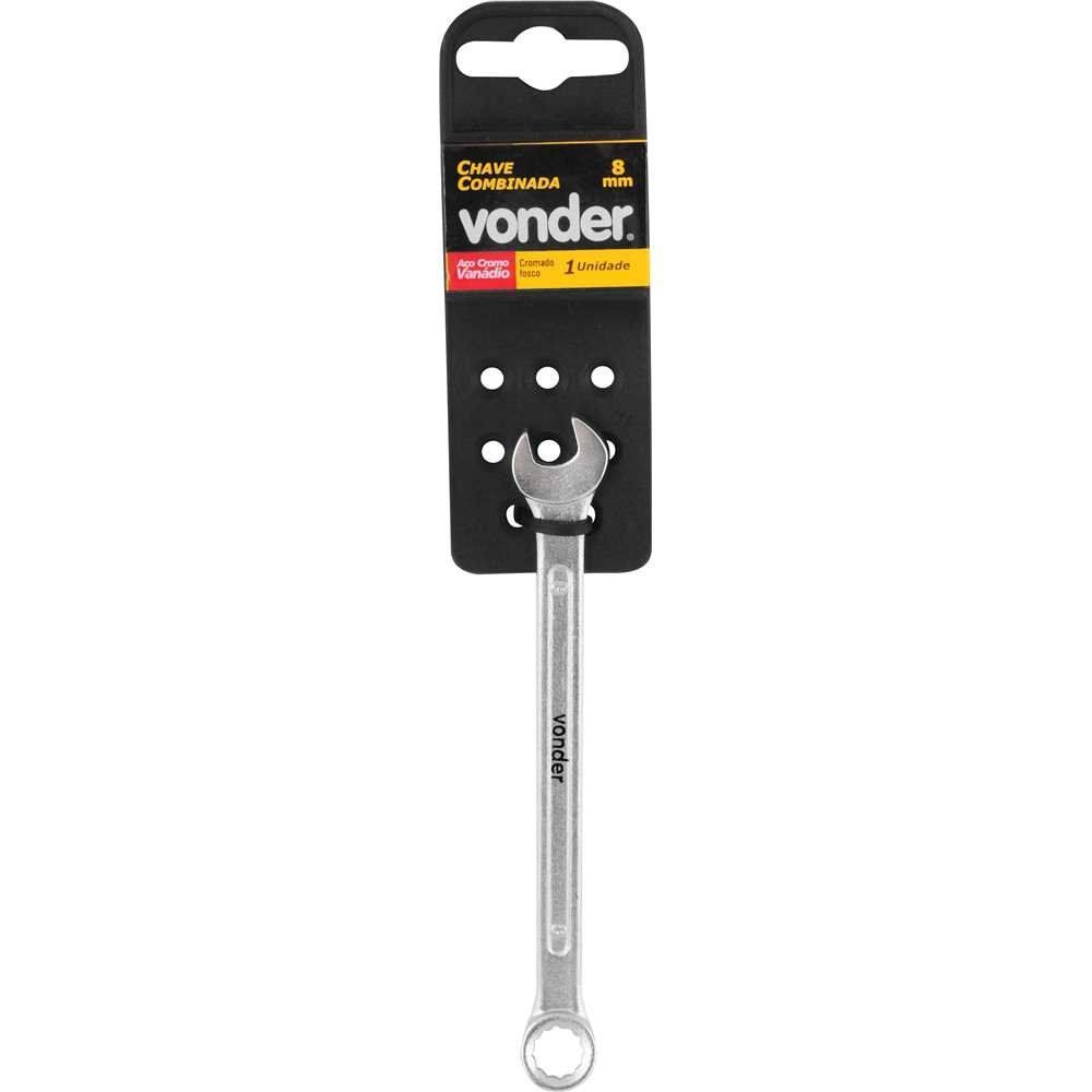 Encontraproduto.com.br - Chave combinada 08mm cromo vanádio fosco cartela - Vonder