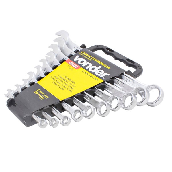 Encontraproduto.com.br - Jogo de Chave Combinada Vonder 10 Peças 6MM a 22MM