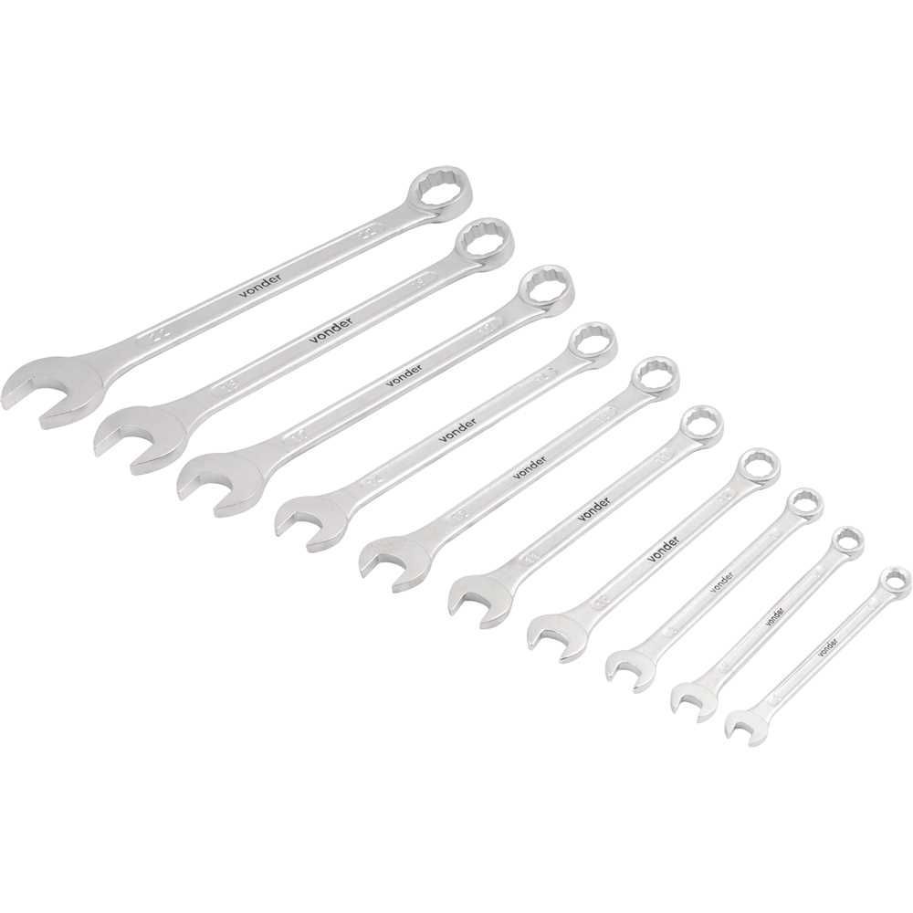 Encontraproduto.com.br - Jogo de Chave Combinada Vonder 10 Peças 6MM a 22MM