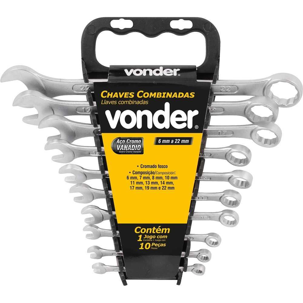 Encontraproduto.com.br - Jogo de Chave Combinada Vonder 10 Peças 6MM a 22MM
