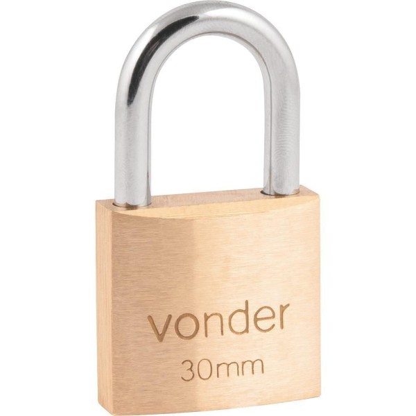 Encontraproduto.com.br - Cadeado de Latão 30mm Encartelado - Vonder