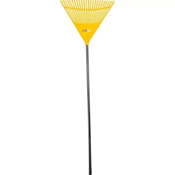 Encontraproduto.com.br - Vassoura Para Grama Plástica 24 Dentes Com Cabo - Vonder