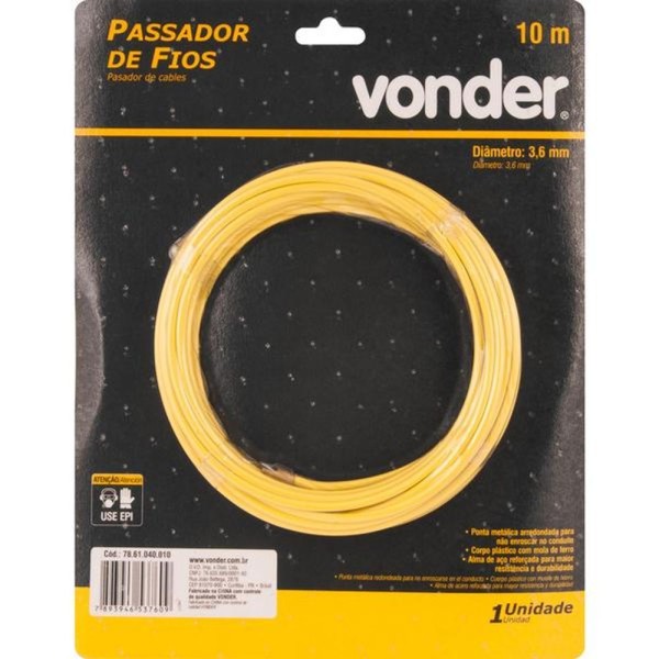 Encontraproduto.com.br - Pasador de Fio 10m com Alma de Aço - Vonder