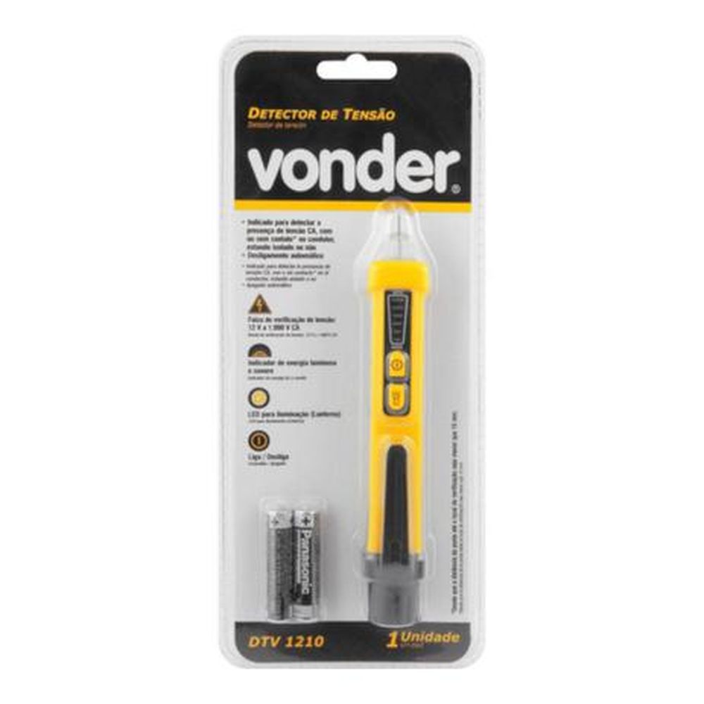 Encontraproduto.com.br - Vonder Detector De Tensão C/ Sinal Sonoro E Luz Profissional