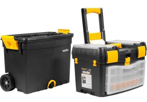 Encontraproduto.com.br - Caixa Plástica com Rodas Crv 0400 - Vonder