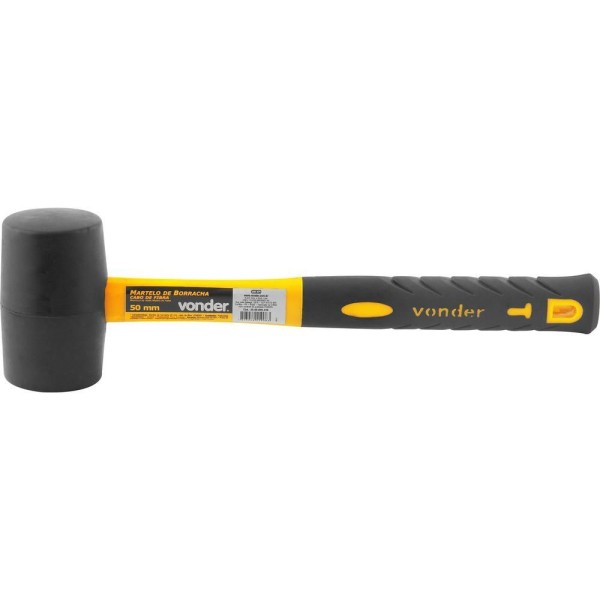 Encontraproduto.com.br - Martelo de Borracha 50mm com Cabo de Fibra - Vonder