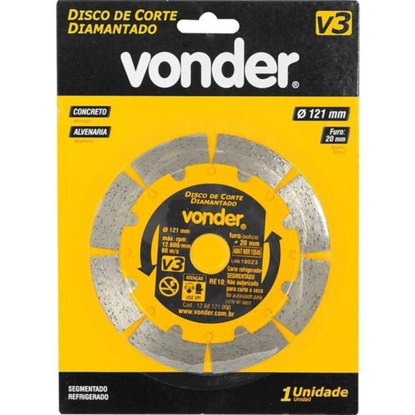 Encontraproduto.com.br - Disco Diamantado 121mm V3 Segmentado - Vonder