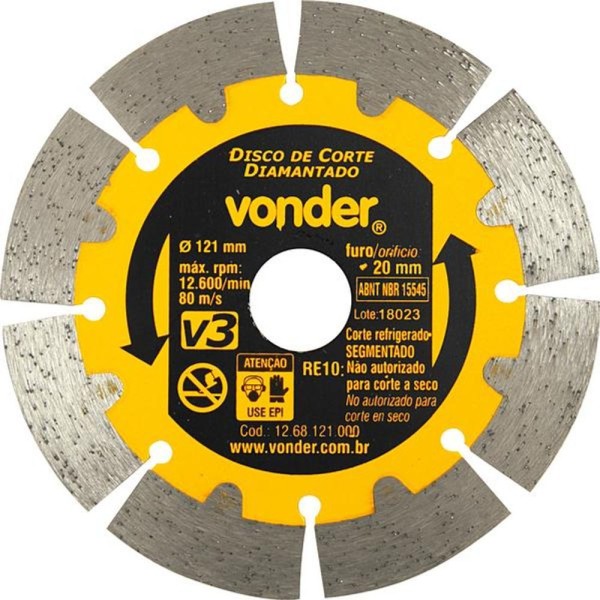 Encontraproduto.com.br - Disco Diamantado 121mm V3 Segmentado - Vonder