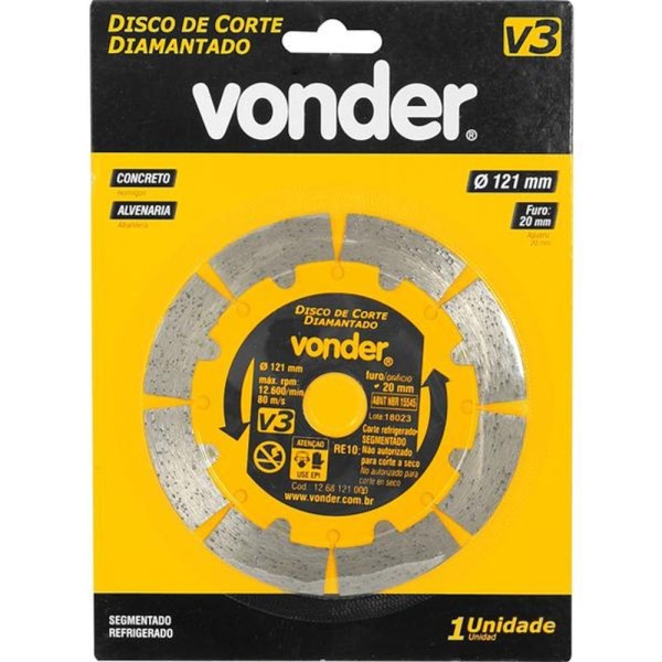 Encontraproduto.com.br - Disco Diamantado 121mm V3 Segmentado - Vonder