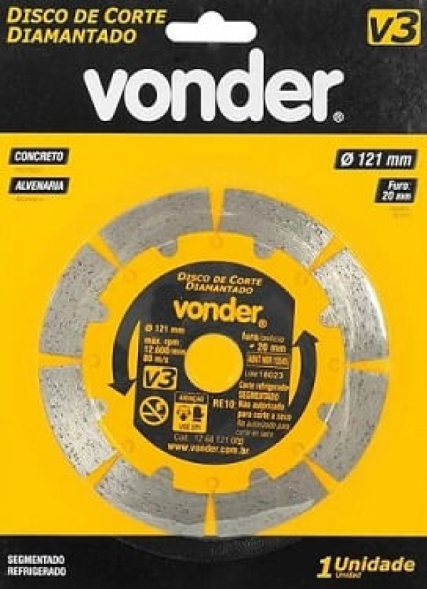 Encontraproduto.com.br - Disco Diamantado 121mm V3 Segmentado - Vonder