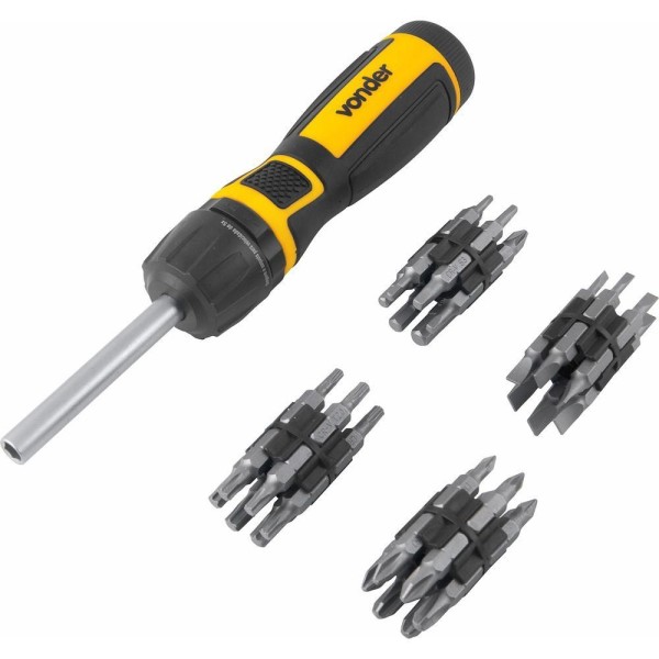 Encontraproduto.com.br - Jogo De Bits/ponteira Crv Com 49 Pecas Enc 1/4 Vonder