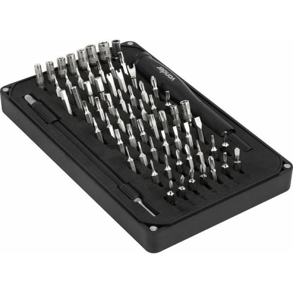 Jogo Bits/Ponteira Crv com 66 peças Precisao - Vonder