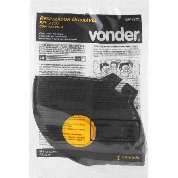 Encontraproduto.com.br - Máscara Respirador Pff2 Com Valvula Branco Vonder