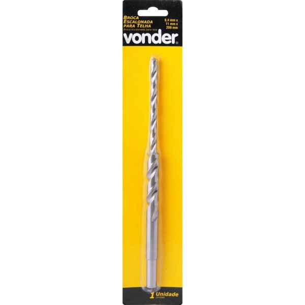 Encontraproduto.com.br - Broca Escalonada Fibrocimento Para Telha 6,4x11x209mm