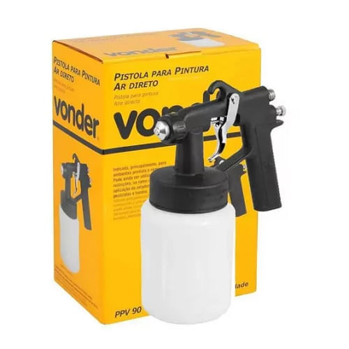 Encontraproduto.com.br - Pistola para Pintura com Caneca Plástica Ar Direto PPV90 - Vonder - 62.20.900.000 - Unitário