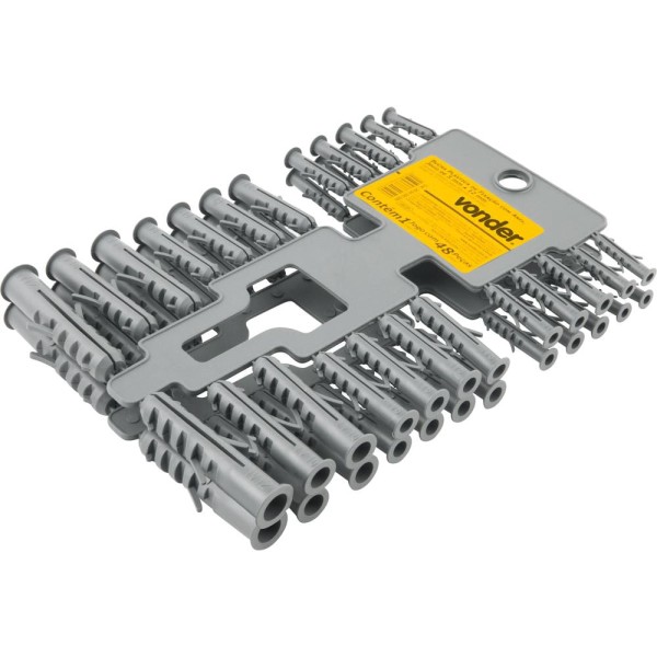 Encontraproduto.com.br - Bucha Plástica de Fixação c/ Anel Jogo de 5mm à 12mm Vonder