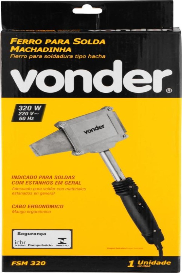 Encontraproduto.com.br - Ferros Para Solda Machadinha Fsm 320/320W 220V Vonder