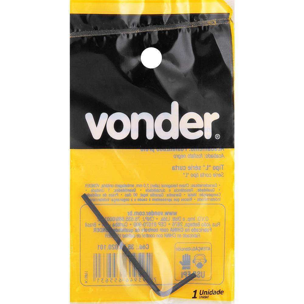 Encontraproduto.com.br - Chave Hexagonal (Allen) 2,0 mm Vonder