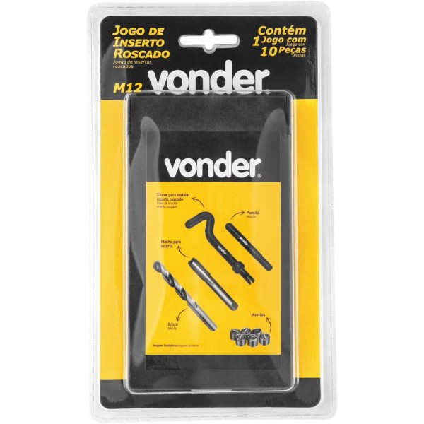 Encontraproduto.com.br - Jogo de Inserto Roscado M12 Vonder