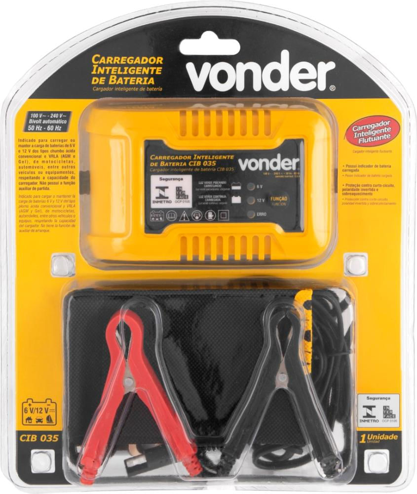 Encontraproduto.com.br - Carregador Inteligente de Bateria Bivolt Cib 035 Vonder
