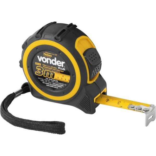 Encontraproduto.com.br - Trena De Aço 3 M X 16 Mm - Vonder Plus - 38.68.030.030