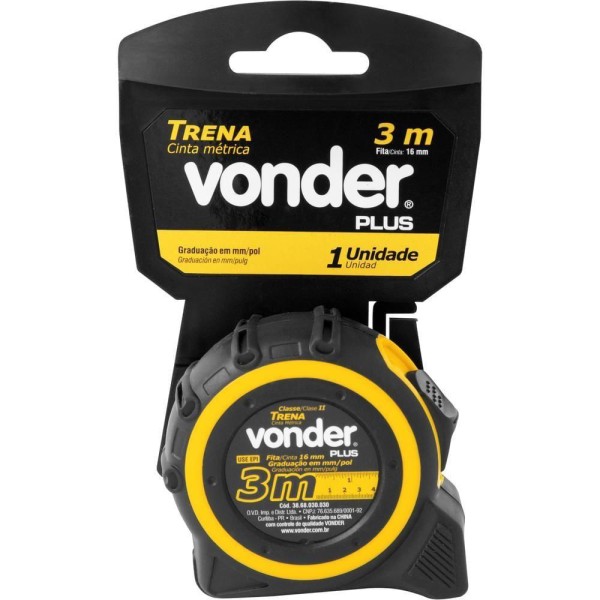Encontraproduto.com.br - Trena De Aço 3 M X 16 Mm - Vonder Plus - 38.68.030.030