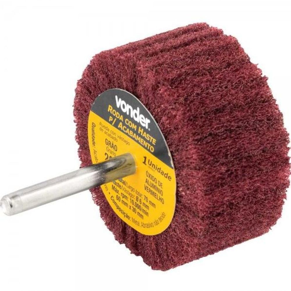 Encontraproduto.com.br - Roda Com Haste Para Acabamento 60X30mm G280 Vonder