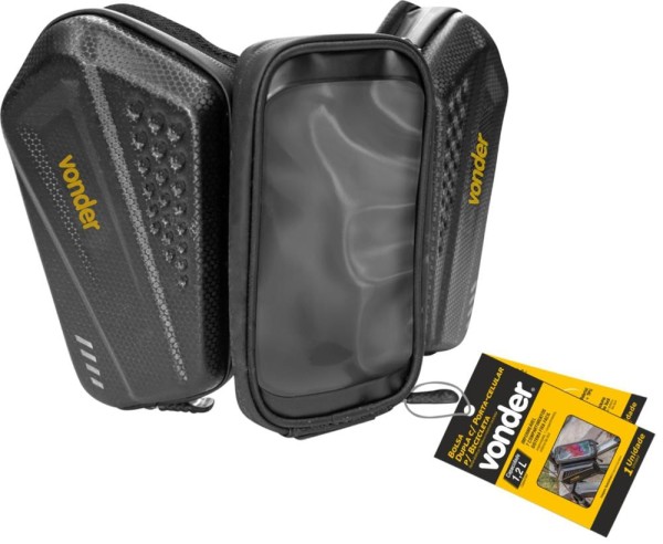 Encontraproduto.com.br - Bolsa Porta-Celular Dupla Para Bicicleta Vonder