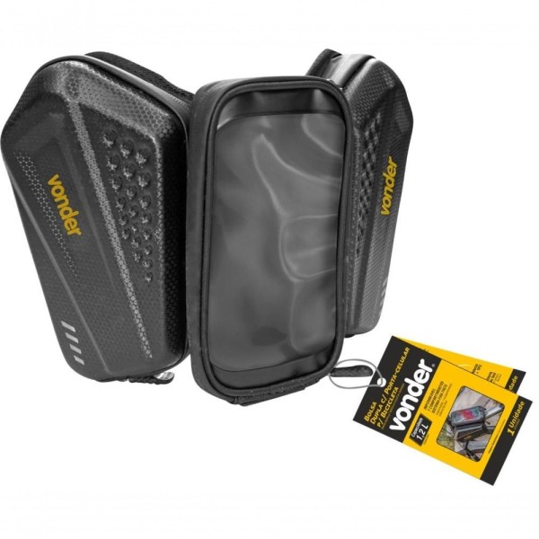 Encontraproduto.com.br - Bolsa Porta-Celular Dupla Para Bicicleta Vonder