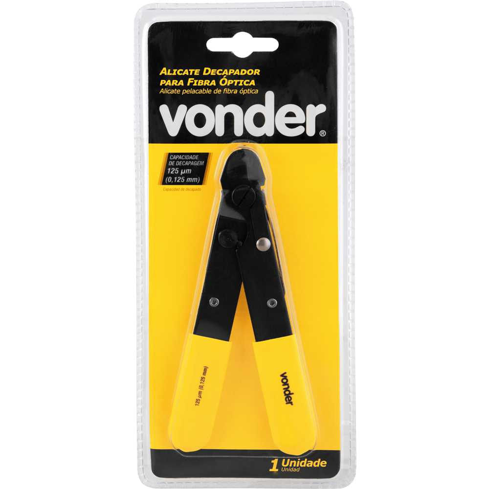 Alicate Decapador Para Fibra óptica Vonder Amarelo