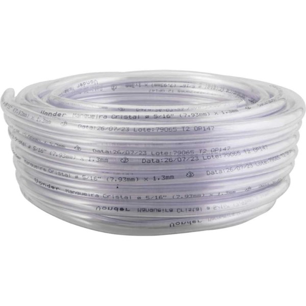 Encontraproduto.com.br - Mangueira Cristal Para NIvel 5/16X1,3mm Com 15 Metros Vonder