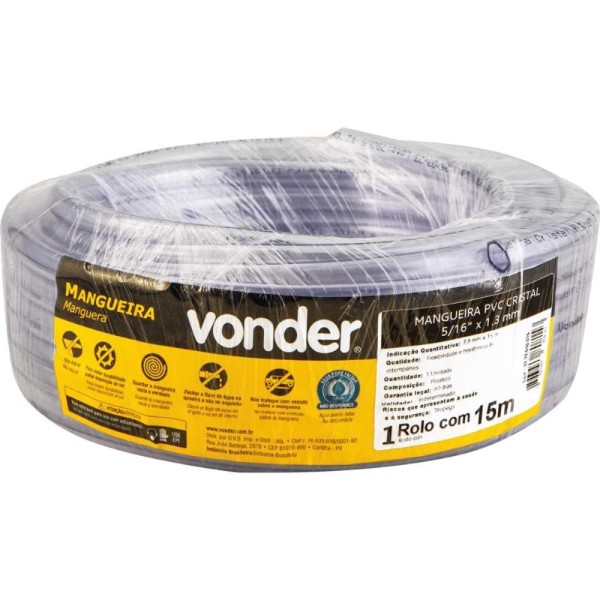 Encontraproduto.com.br - Mangueira Cristal Para NIvel 5/16X1,3mm Com 15 Metros Vonder