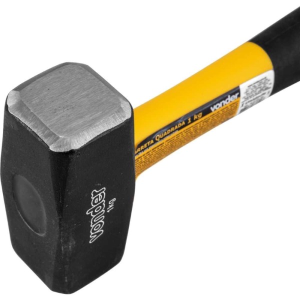 Encontraproduto.com.br - Marreta Quadrada 1,0 Kg Com Cabo Fibra Vonder