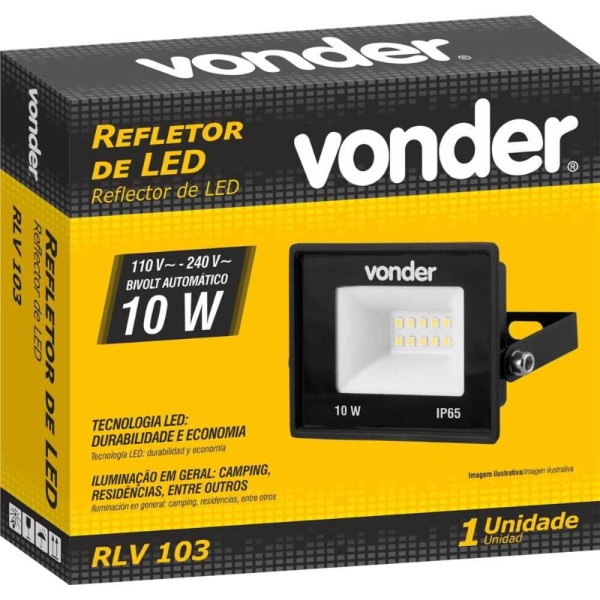 Encontraproduto.com.br - Refletor LED 10W Bivolt RLV103 Vonder