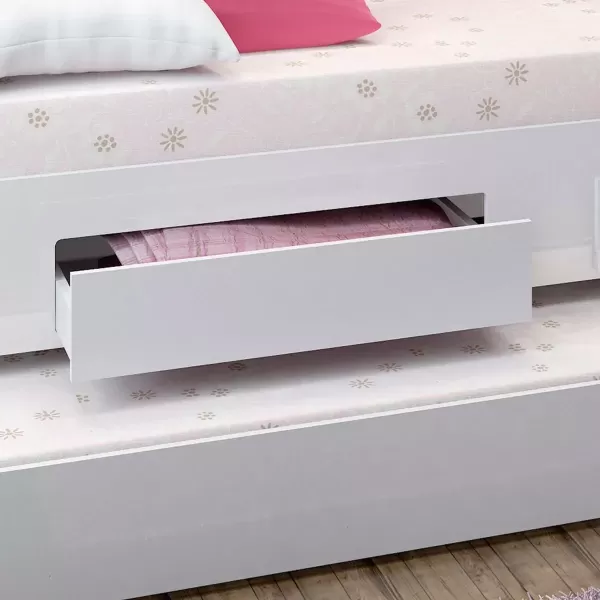 Encontraproduto.com.br - Bicama Solteiro 2 Gavetas CM-08 Branco