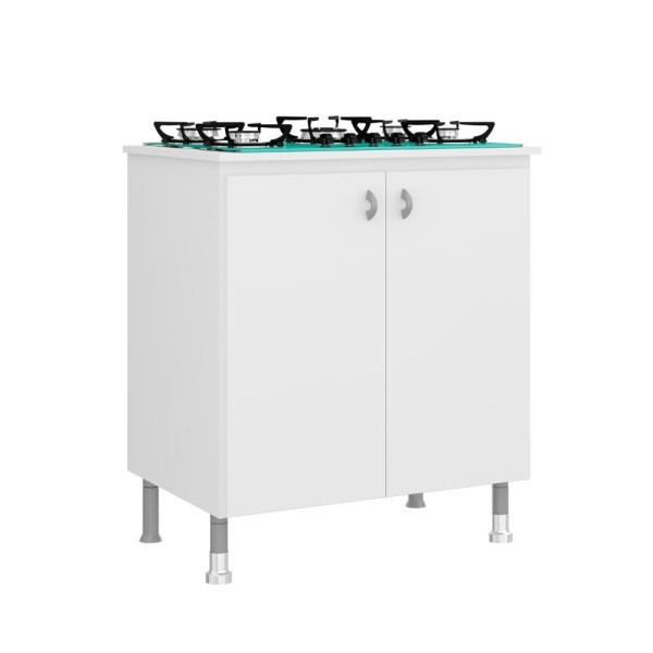 Encontraproduto.com.br - Balcão Cooktop Ditália 2 Portas BA-115 Branco
