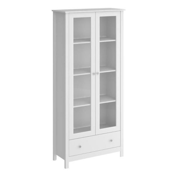 Encontraproduto.com.br - Cristaleira 2 Portas 1 Gaveta Ditália E-954 Branco