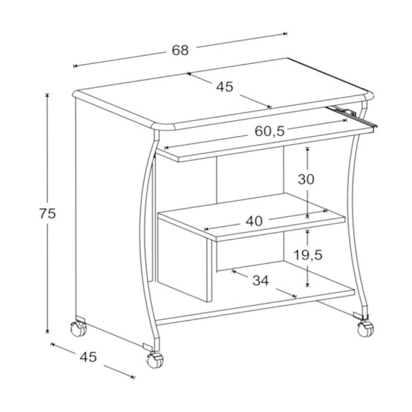 Encontraproduto.com.br - Mesa Computador Ditália MC-153 Diamond